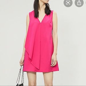Alice + Olivia Bibi asymmetric ruffled drape dress